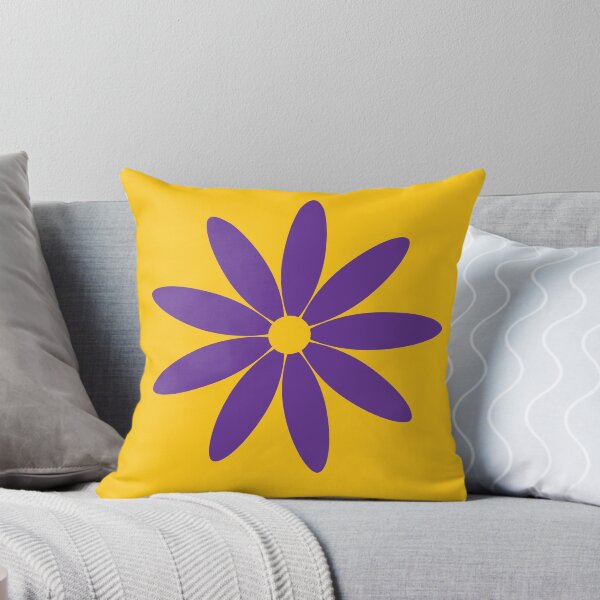 Item preview, Flower Power - Jumbo Purple on Yellow designed and sold by ChristianWiley.