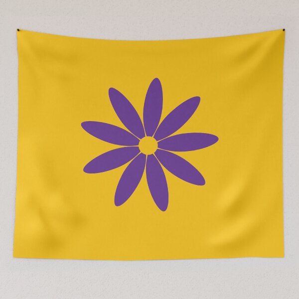 Item preview, Flower Power - Jumbo Purple on Yellow designed and sold by ChristianWiley.