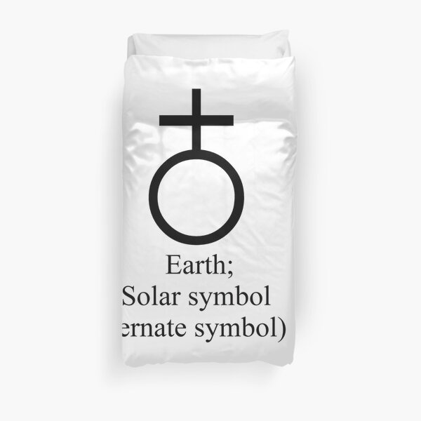 ♁ Earth; Solar symbol (alternate symbol), Cross Duvet Cover
