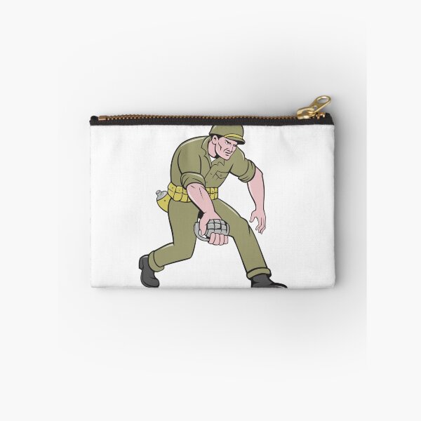 Item preview, World War Two Soldier American Grenade Cartoon designed and sold by patrimonio.