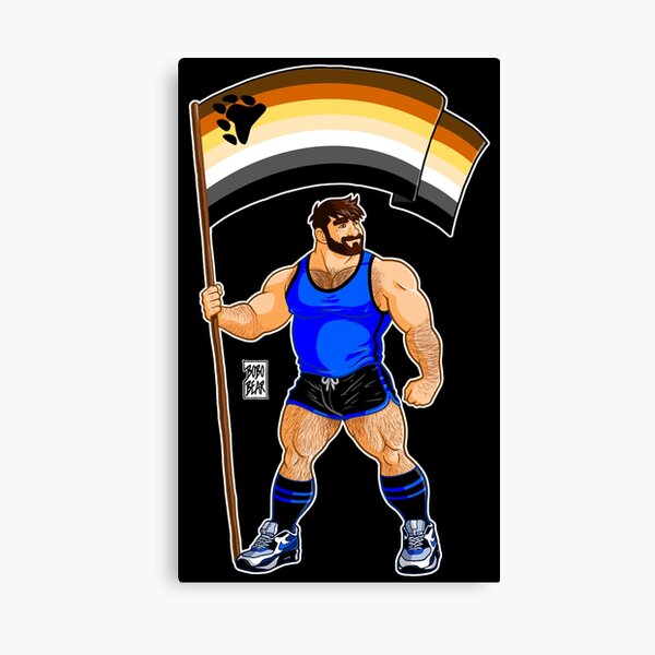 ADAM LIKES BEAR PRIDE FLAG Canvas Print