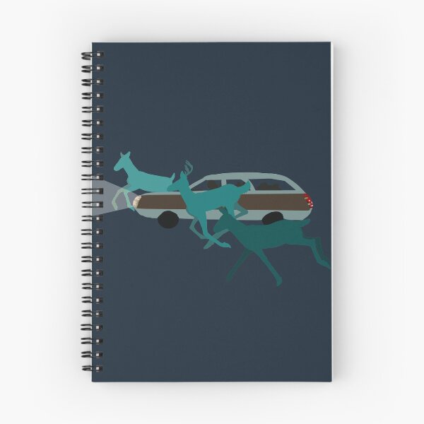 Item preview, Deer running with car at night designed and sold by SkyGirls.