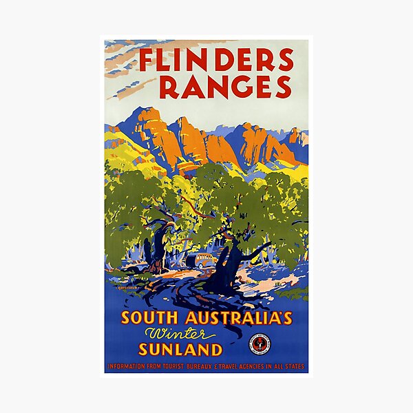 Australia Vintage Travel Poster Restored Photographic Print