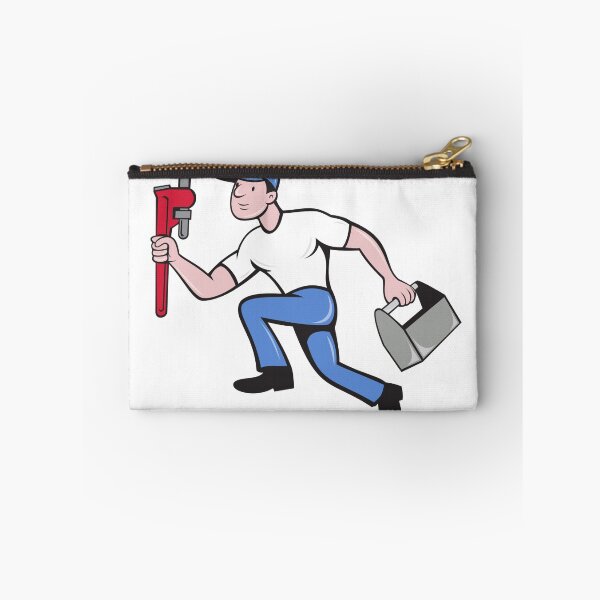 Item preview, Plumber Running Toolbox Adjustable Wrench Isolated designed and sold by patrimonio.