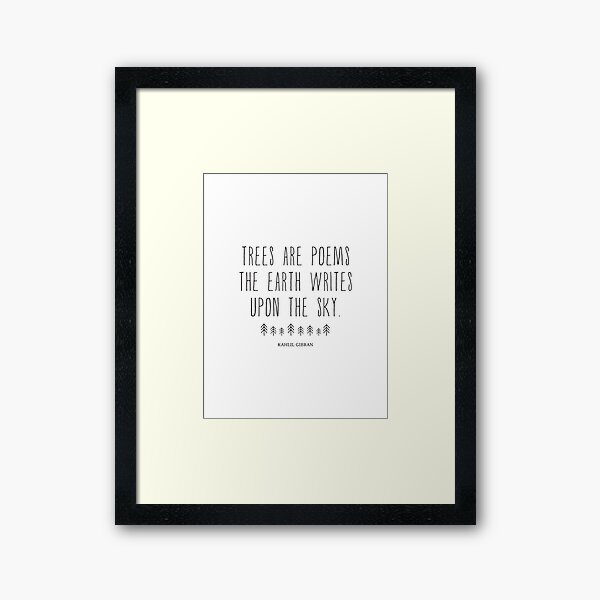 Item preview, Trees are Poems, Kahlil Gibran designed and sold by ThingsThatSing.