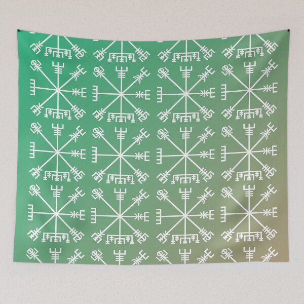 Artikelvorschau, Vegvisir Symbol Pattern Protection Skandinavier Viking Galdrabok entworfen und verkauft von VikingRunes.