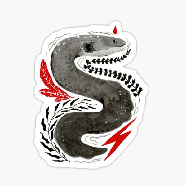 "Electric Eel" Sticker by scatterbee Redbubble