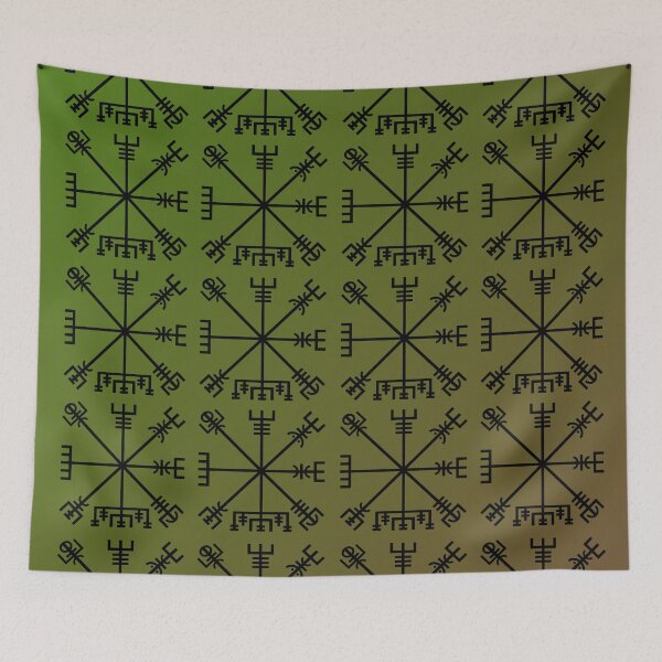 Artikelvorschau, Vegvisir Symbol Pattern Protection Skandinavier Viking Galdrabok entworfen und verkauft von VikingRunes.