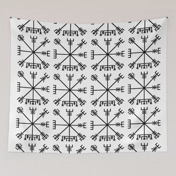 Artikelvorschau, Vegvisir Symbol Pattern Protection Skandinavier Viking Galdrabok entworfen und verkauft von VikingRunes.