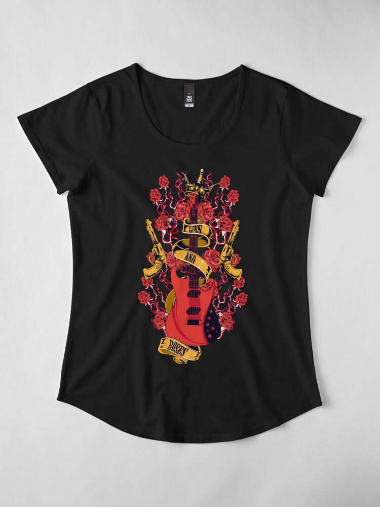 Alternate view of Guns and roses Premium Scoop T-Shirt
