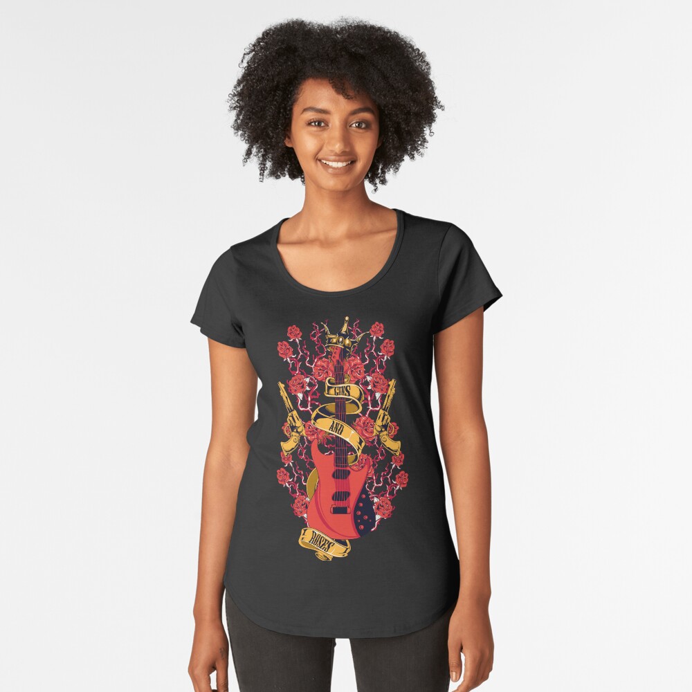 Guns and roses Premium Scoop T-Shirt