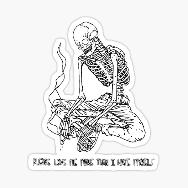 please-love-me-more-than-i-hate-myself-sticker-for-sale-by