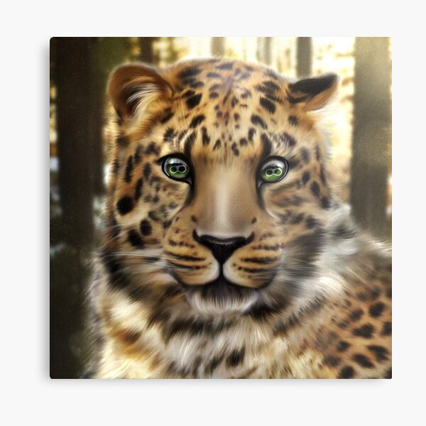 Amur Leopard Metal Print