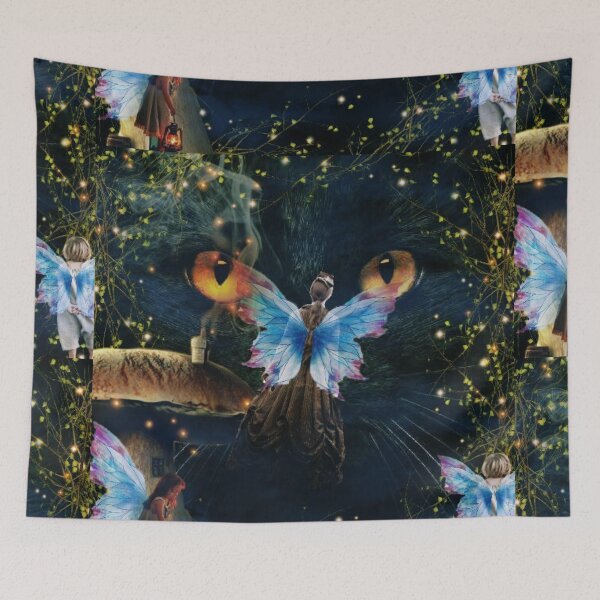 Item preview, Black cat, fairy fairies, magic, sparkles designed and sold by Edgot Emily Dimov-Gottshall.