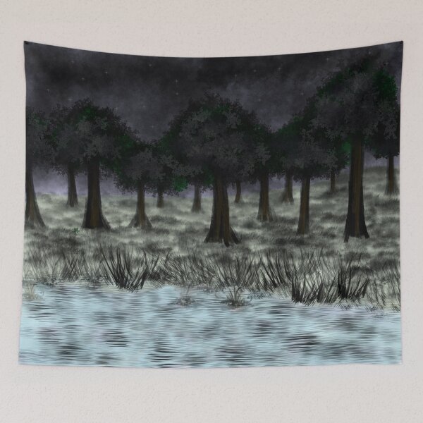 Item preview, Forest Under the Night Sky designed and sold by simplyartist112.