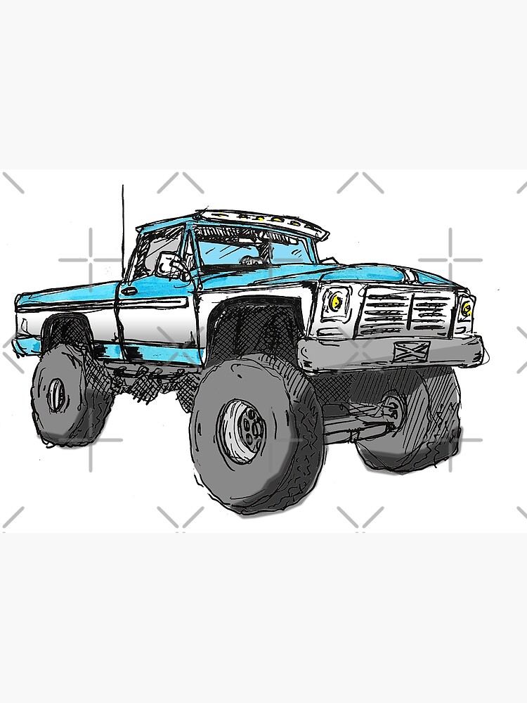 "Lifted Truck Sticker" Poster by Statepallets Redbubble