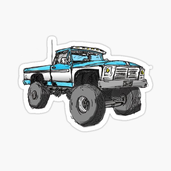Download Lifted Truck Stickers Redbubble