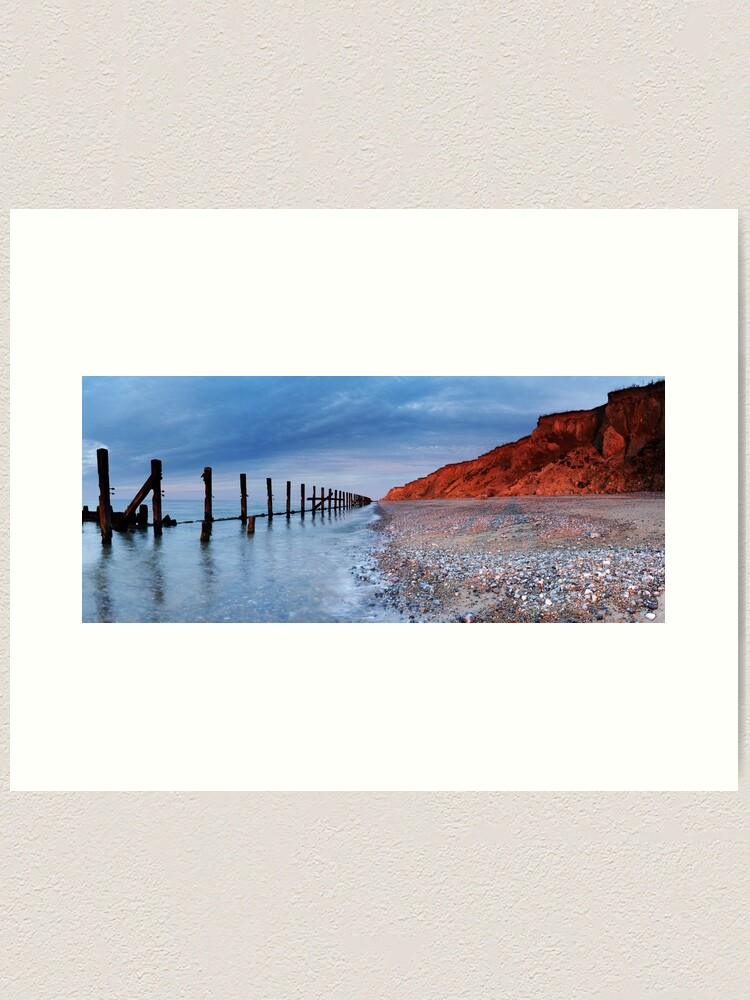 Thumbnail 1 of 3, Art Print, Cliffs on Fire, West Runton designed and sold by sjbowen.