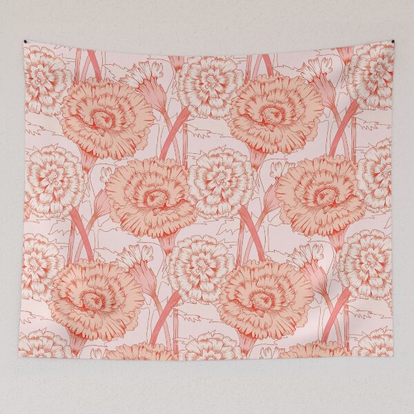 Item preview, Coral Flowers on repeat designed and sold by FSBennett.