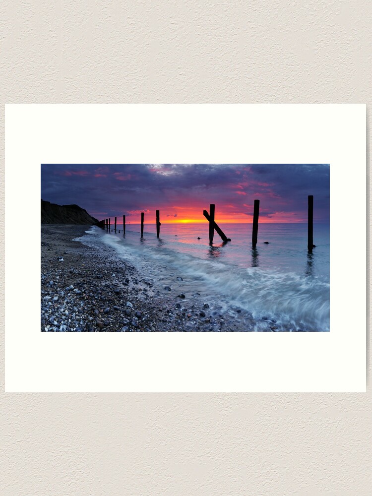 Thumbnail 1 of 3, Art Print, Sundown, West Runton designed and sold by sjbowen.