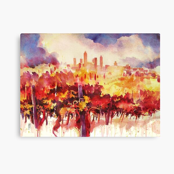 San Gimignano vineyards Canvas Print