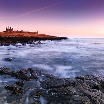 Artwork thumbnail, Dunstanburgh Castle, Dawn by Simon Bowen