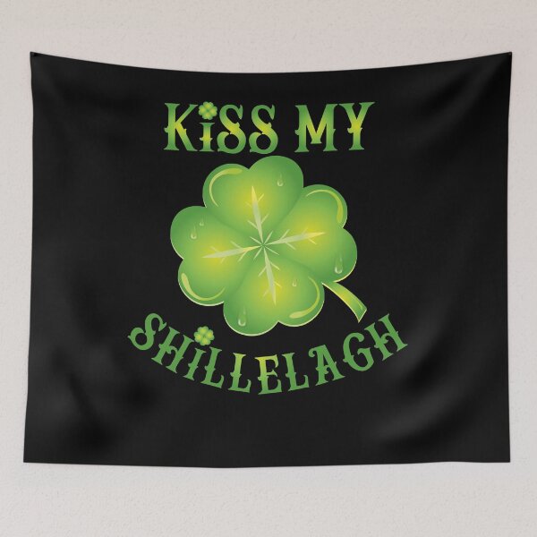 Item preview, Kiss My Shillelagh St Patricks Day Four Leaf Clover Shirt designed and sold by tronictees.