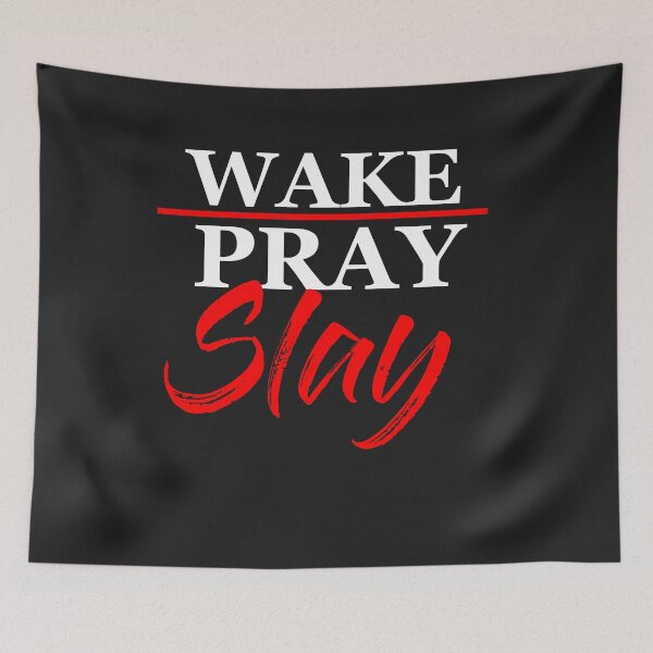Item preview, Wake Pray Slay Christian Christianity for Men Women designed and sold by hadleydesigns.