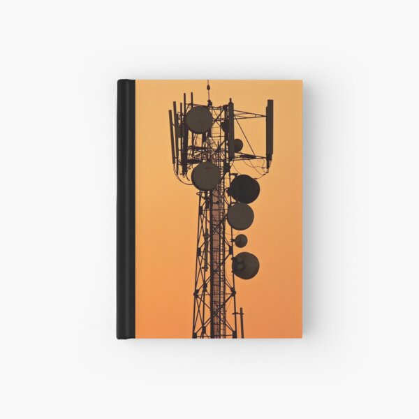 Mobile Tower Silhouette Hardcover Journal