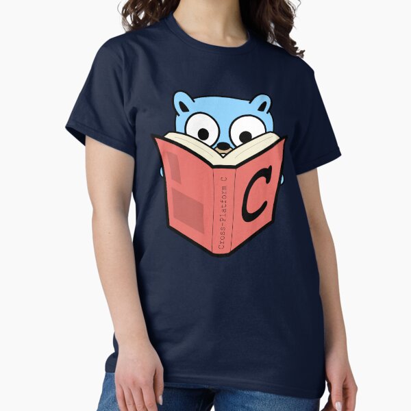 Artikel-Vorschau von Go C Go: Gopher mit C-Buch (Navy), designt und verkauft von hellkni9ht.