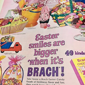 1948 vintage brach's candy print ad. Original candy corn, double page
