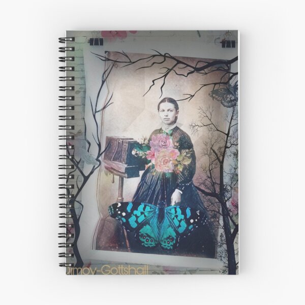 Item preview, Vintage woman, photograher, butterflies, steampunk, 1880's, civil war, early photography Homage to Anna Atkins designed and sold by Edgot Emily Dimov-Gottshall.