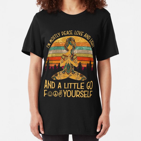 Yoga Tattoo Women - Ich bin meistens Friedensliebe und Licht Slim Fit T-Shirt