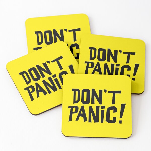 Item preview, NDVH Don't Panic - Yellow 2 H2G2 designed and sold by Nik’s T-Shirts.