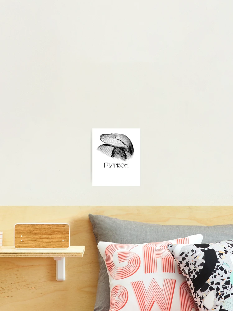 Thumbnail 2 of 3, Photographic Print, Python - Snake - Python Shirt - Python Shirt - Python Painting - Python Drawing - Snake Gift - Snake Lovers - Python Gift designed and sold by Galvanized.