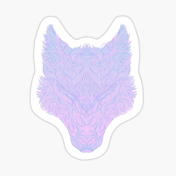 "Holographic Wolf Sticker" Sticker for Sale by Fonfonbon | Redbubble