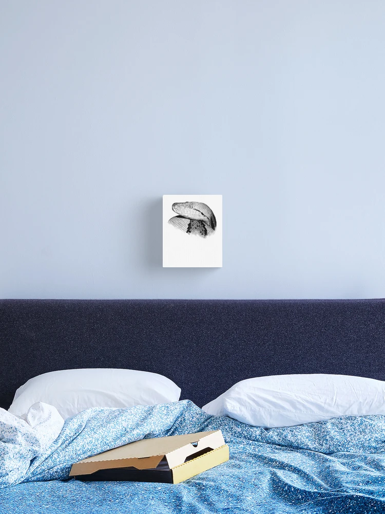 Thumbnail 2 of 3, Canvas Print, Python - Snake - Python Shirt - Python Shirt - Python Painting - Python Drawing - Snake Gift - Snake Lovers - Python Gift designed and sold by Galvanized.