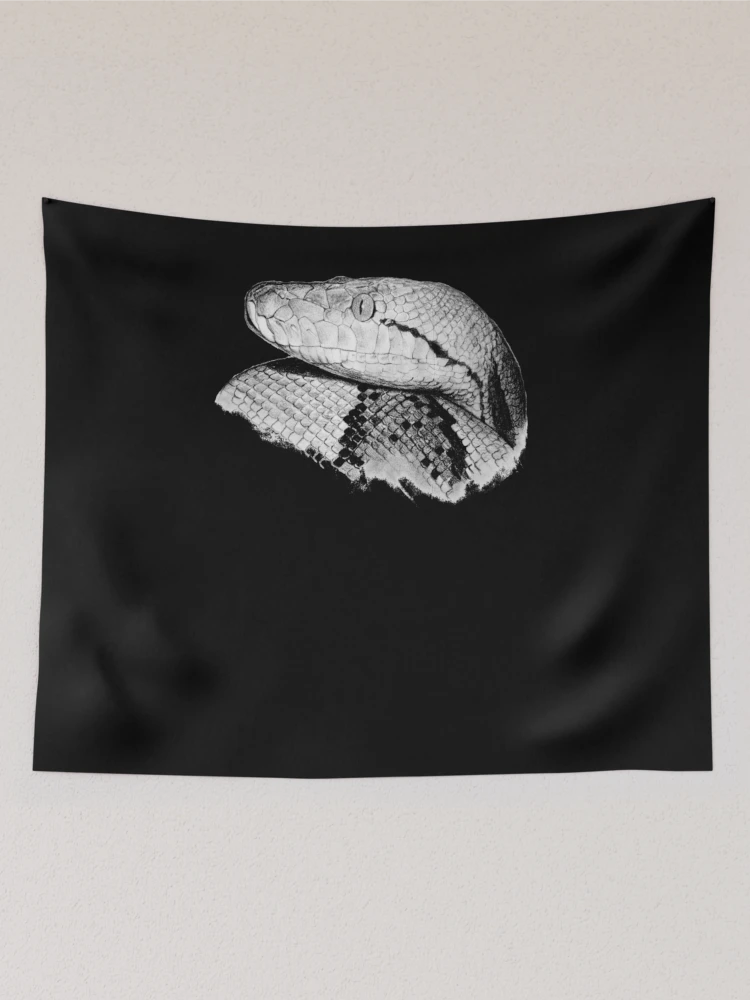 Thumbnail 2 of 3, Tapestry, Python - Snake - Python Shirt - Python Shirt - Python Painting - Python Drawing - Snake Gift - Snake Lovers - Python Gift designed and sold by Galvanized.