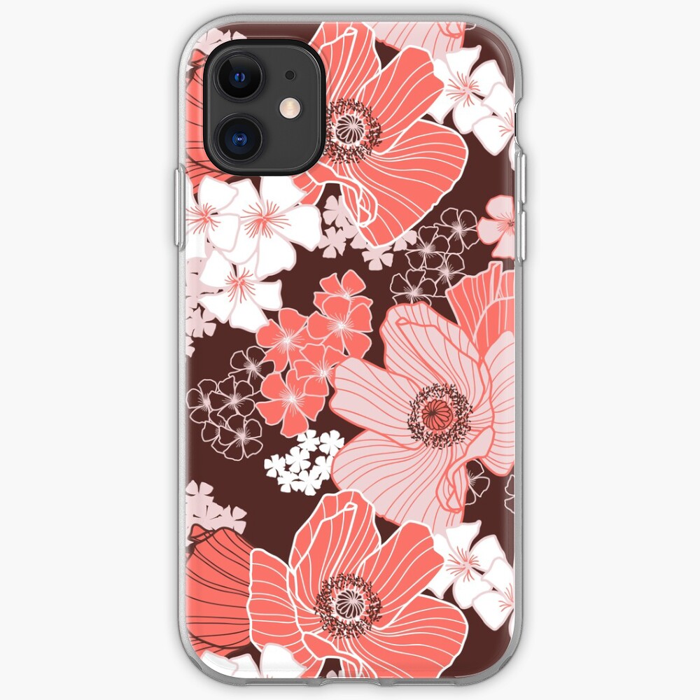 Coral Poppies iPhone Case & Cover