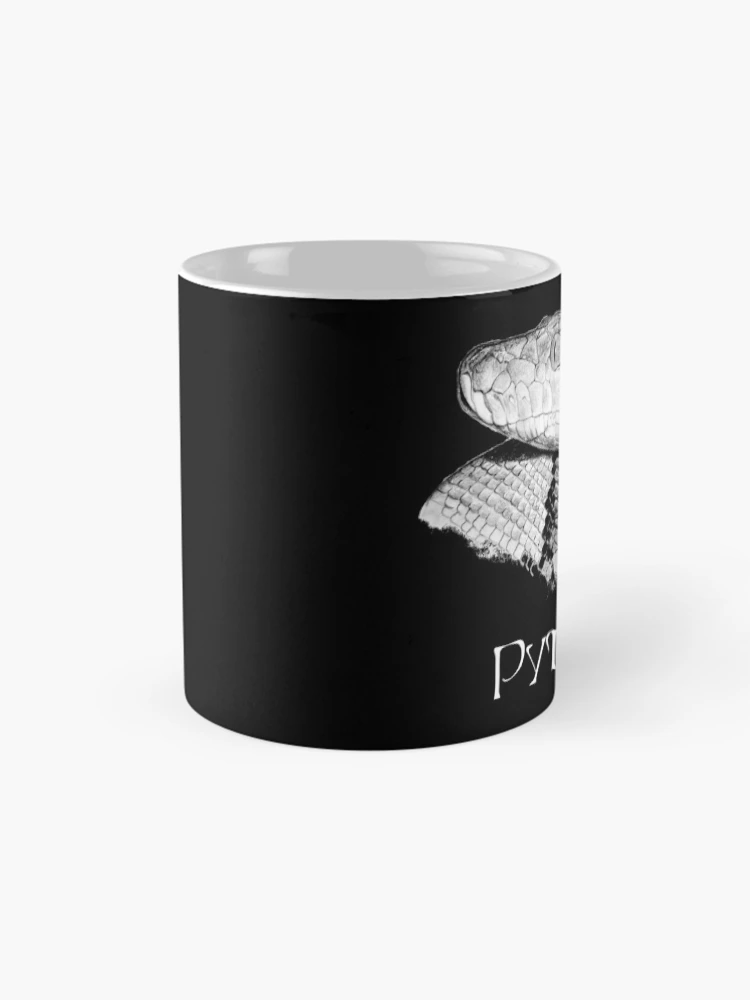 Thumbnail 4 of 6, Coffee Mug, Python - Snake - Python Shirt - Python Shirt - Python Painting - Python Drawing - Snake Gift - Snake Lovers - Python Gift designed and sold by Galvanized.