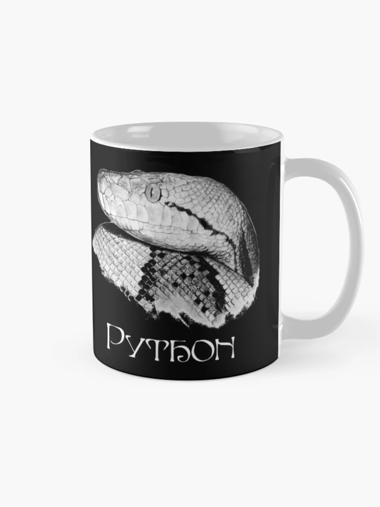 Thumbnail 3 of 6, Coffee Mug, Python - Snake - Python Shirt - Python Shirt - Python Painting - Python Drawing - Snake Gift - Snake Lovers - Python Gift designed and sold by Galvanized.