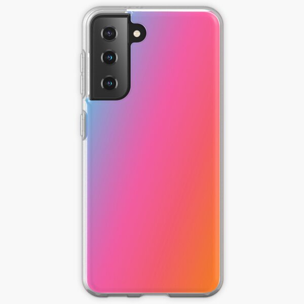 OMBRE| GRADIENT DESIGN | BRIGHT BLUE- PINK- ORANGE Samsung Galaxy Soft Case