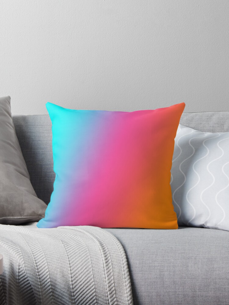 pink and orange throw pillows