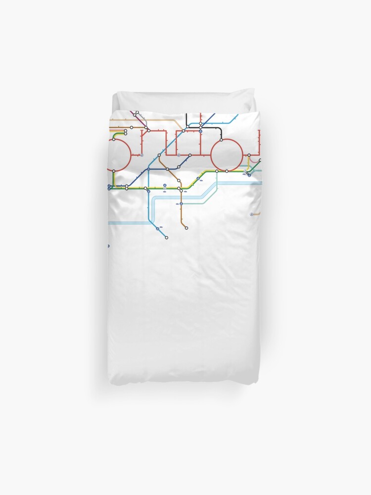 London Underground Map Duvet Cover By Akram96 Redbubble