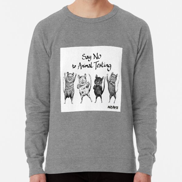 Say No to Animal Testing - Purita Mok Lightweight Sweatshirt