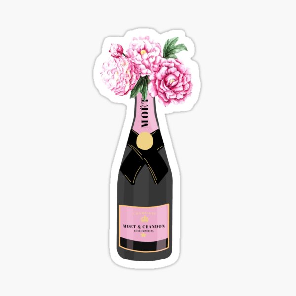 Moet Champagne Flower Vase Sticker