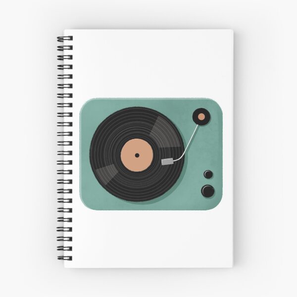 Item preview, Vintage vinyl record player illustration for music lovers, retro design with pastel colors, digital drawing. designed and sold by Dazzline Designs.