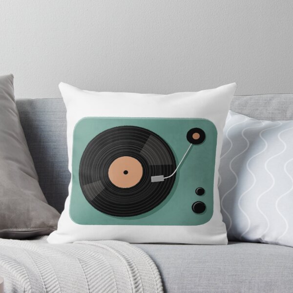 Item preview, Vintage vinyl record player illustration for music lovers, retro design with pastel colors, digital drawing. designed and sold by Dazzline Designs.