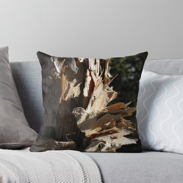 Paperbark; study in texture Throw Pillow
