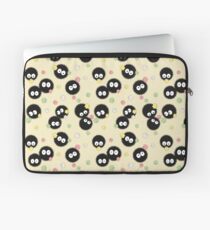 Ghibli Inspired Soot Sprites with Candy Pattern Laptop Sleeve